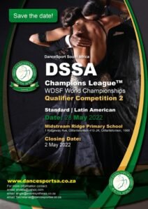 DSSA Champions League TM Qualifier Competition 2 Standard Latin American 28 May 2022 Midstream Ridge Primary School dancesport sa dancesportsa South Africa Dance Sport News Events